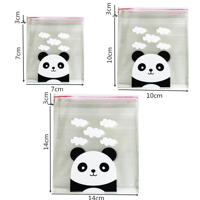 Saco De Biscoitos De Panda Fofo De Desenho Animado, Saco De Plástico Para  Doces, Biscoitos, Alimentos, Embalagem De Presente, Suprimentos De  Decoração De Festa Com 100 Peças - Caixas E Bolsas Para